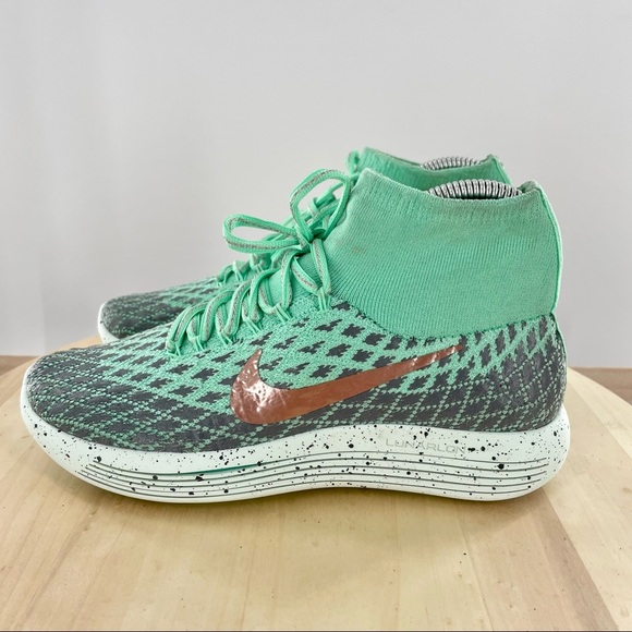 Womens Nike Lunarepic Flyknit Shield Green Glow. Sneakers SZ 6.5 - Picture 4 of 10